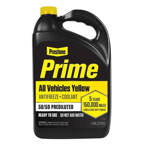 prestone radiator coolant|Prestone® Prime® All Vehicles Yellow Antifreeze + Coolant